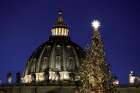 The Christmas tree in St. Peter’s Square at the Vatican is adorned with lights that are“next generation,” according to officials, and are meant to have a reduced impact on the environment and use less energy.