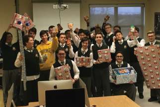 Anthony Perotta’s Grade 10 Communications Technology students take part in the annual Wrapping Day.