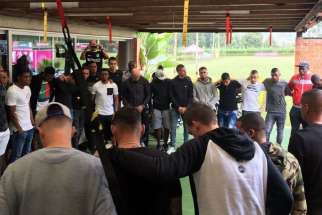 The staff of Atlético Nacional, the soccer team Brazil&#039;s Chapecoense was set to play on Wednesday, took a moment of silence for the plane crash victims Nov. 29. 