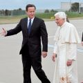 British Prime Minister David Cameron pictured with Pope Benedict XVI.