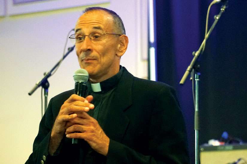 Franciscan Father Dmitri Sala speaks at the Fire and Fusion Conference in Ottawa Aug. 6. 