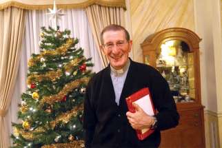 Canada’s papal nuncio Archbishop Luigi Bonazzi will celebrate Christmas with staff in Ottawa.