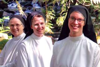 The Dominican sisters at Queen of Peace Monastery, from left: Sr. Claire Marie Rolf (prioress), Sr. Elizabeth Tjoelker and Sr. Marie Thomas Lawrie.