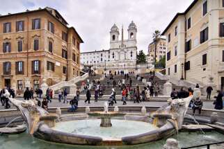 The Spanish Steps in Rome, Italy as seen in 2010. The Holy See has handed there responsibility of the church above the steps to Emmanuel Community.
